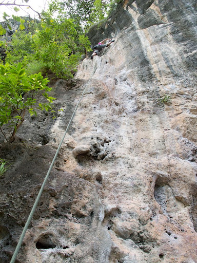 Ana at the top of the route