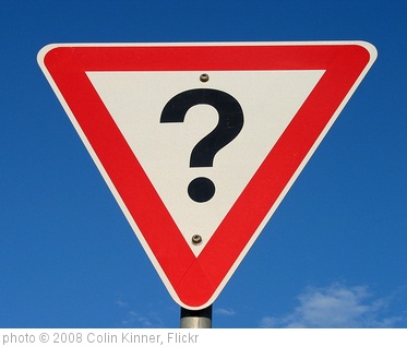 'Question mark sign' photo (c) 2008, Colin Kinner - license: http://creativecommons.org/licenses/by/2.0/