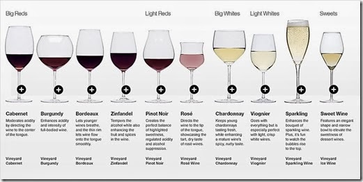 wine glasses of all types