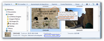Saiba as dimensões da sua foto