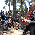 Stephane Hessel rencontre les enfants palestiniens lors du premier jour