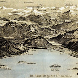 Dal Lago Maggiore al Sempione, cartolina.