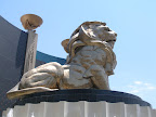 The lion outside the MGM Grand.