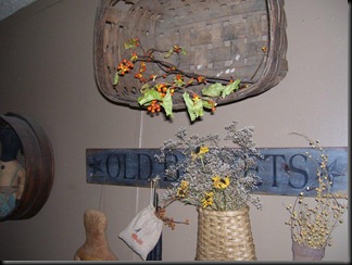old basket with bittersweet