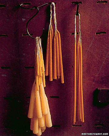 Hand-dipping candles is an ancient technique.