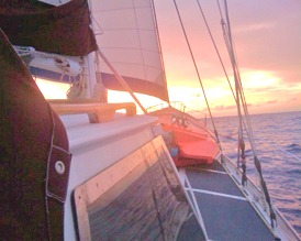 Freewind, sailing to Fiji