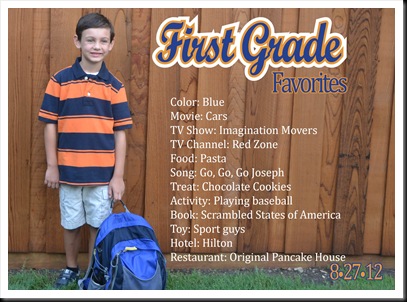 1st grade favorites
