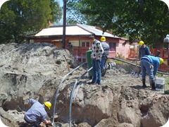 Juan Pablo de Jesús en la ampliación de la red cloacal en zona norte