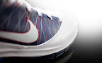 nike lebron 7 ps gr white navy red 6 03 Nike Air Max LeBron VII (7)   White/Navy/Gold Sample Actual Photos