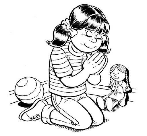 Imagen de niños orando para colorear - Imagui