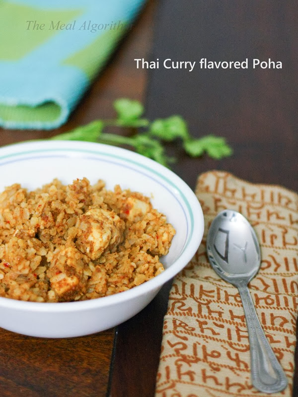 Thai curry flavored Poha
