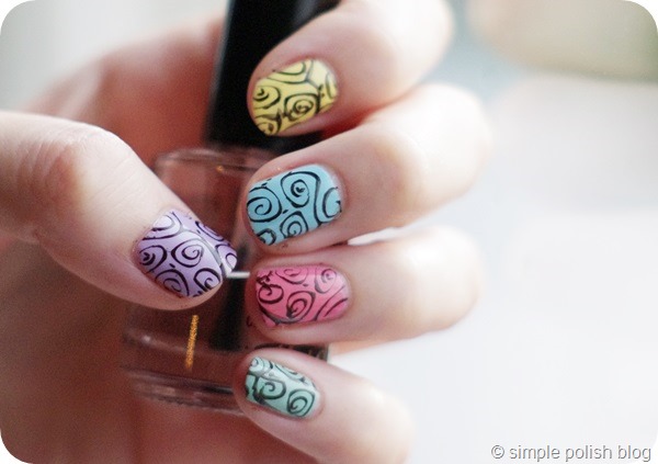 MoYou Stamping Mother Nature Skittle Nails