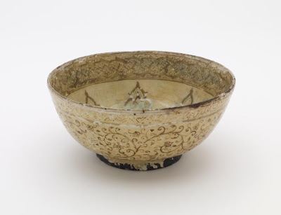Bowl | Origin:  Iran | Period: 17th century  Safavid period | Details:  Not Available | Type: Stone-paste painted under glaze | Size: H: 9.5  W: 21.7  cm | Museum Code: F1908.224 | Photograph and description taken from Freer and the Sackler (Smithsonian) Museums.
