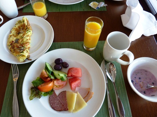 Frukost, Hilton Double Tree Hotel, Aqaba, Jordanien