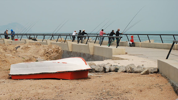 Qingdao - Plage shilaoren 石老人 － Pêcheurs