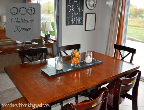 Chalkboard Table Runner by The Colored Door Chalkboard Table Runner by The Colored Door