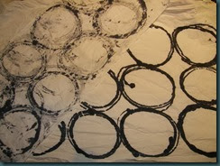 Monoprinted circles