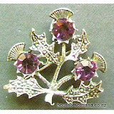 Thistle Brooch, three stoned