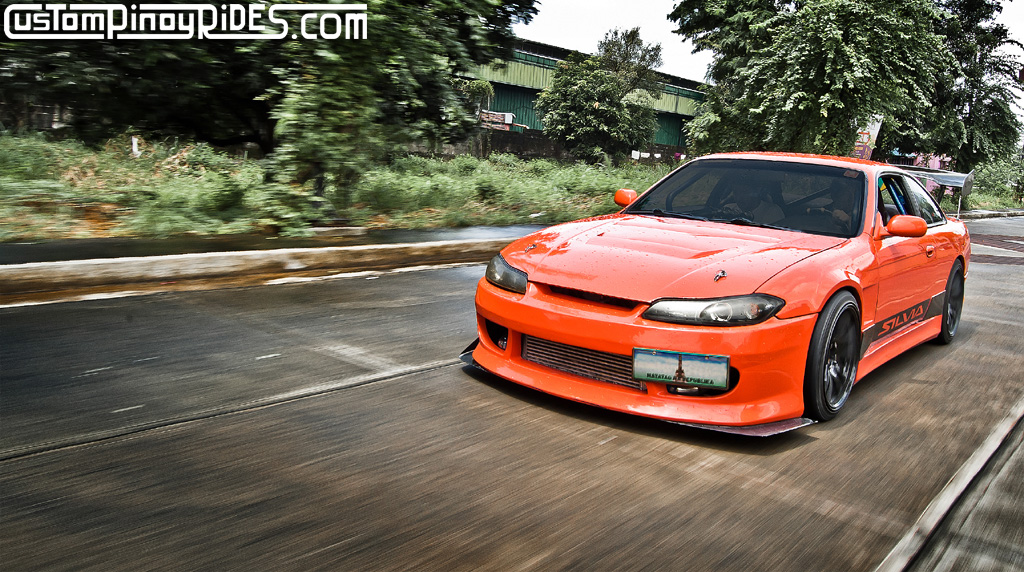 Charles Sevilla Orange Nissan S14 Silvia Rolling Shot Custom Pinoy Rides