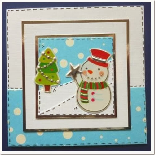 snowman sticker card