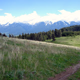 The view of the Mission Mountains from the ridge trail just off Highway 93.
