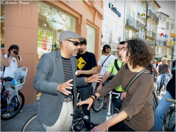 Reuniao sobre rodas dos ciclistas urbanos de Braga com a candidatura Cidadania em Movimento