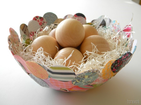 Paper Mache Confetti Bowl