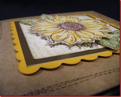 May 2012 SOTM 6x6 sunflower card close up May 2012 SOTM 6x6 sunflower card close up
