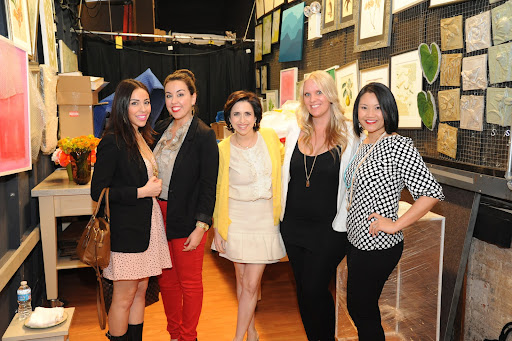 Kellee Khalil of Lover.ly, Leila Khalil of Be Inspired PR (www.beinspiredpr.com), me, Carissa Jones of JL Designs (www.jldesignsandevents.com), and Cathy Schroeckenstein of Wedding Bee (www.weddingbee.com).