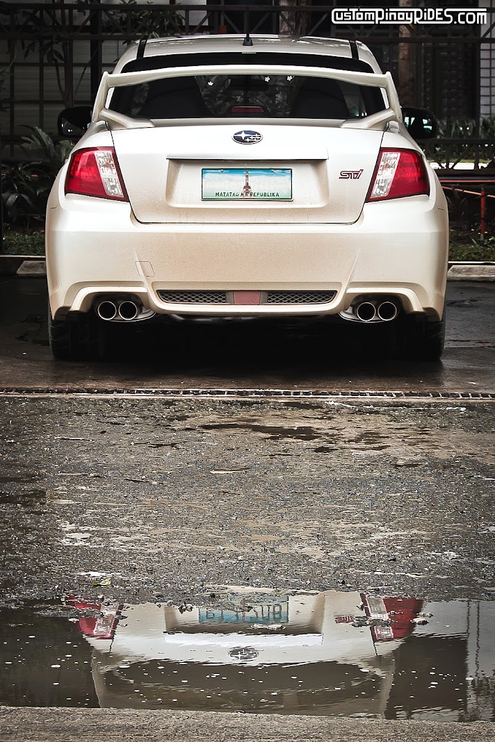 Subaru Impreza STi Sedan Rear Shot at Hillsborough Car Spa Custom Pinoy Rides