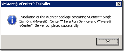 32_vCenter Server with SSO and Inventory Service Completed
