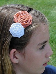 Prettylicious Orange & White Headband