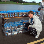 Setting up the drinks station @ the Robin Hood 2010 Marathon