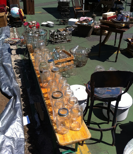 I've always loved glass jars, and a flea market is the perfect place to find them in bulk! You can use the jars as candle holders, or to store spices or oils. I've always loved glass jars, and a flea market is the perfect place to find them in bulk! You can use the jars as candle holders, or to store spices or oils.