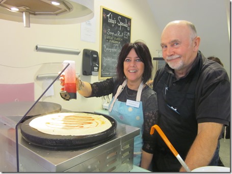 Tracy Shande and Roger Hinde cook up a new recipe at Swirly Whirlys