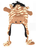 Fleece-lined Wool Hat Art No. 6318 Giraffe