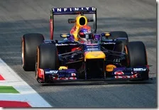 Vettel nelle prove libere del gran premio d'Italia 2013