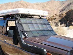 The Brunton Solaris 52 was able to run the Engel fridge for 5-6 hours by itself. Nice to know if you are stranded with an Engel fridge and a solar panel you can still have cold beers.