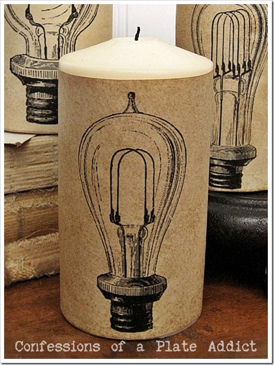 CONFESSIONS OF A PLATE ADDICT Country Living Inspired Filament Bulb Candles CONFESSIONS OF A PLATE ADDICT Country Living Inspired Filament Bulb Candles
