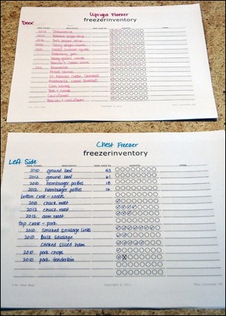 freezer inventory