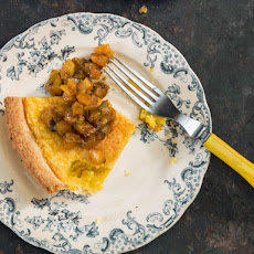 Chess Pie with Blackened Pineapple Salsa