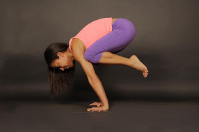 Bakasana: Crane. A bird wading in water.