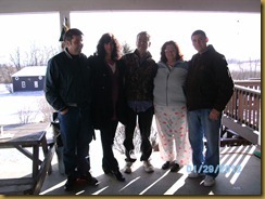 Tim, Missy, Uncle Gene, Aunt Connie and Dane the morning we left.