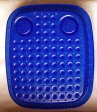 Blue Dish Doctor by Mark Newson for Magis, interior and bottom