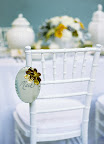 Mirrors were hung on the backs of chairs.
