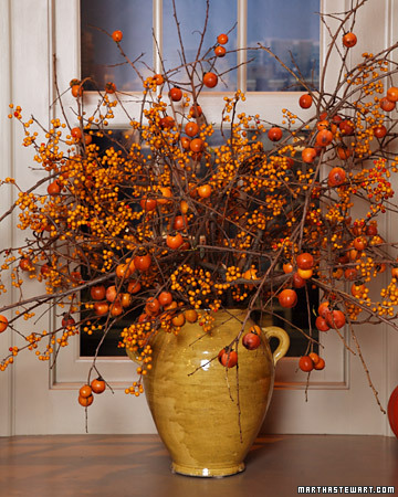 This Fall Branch Arrangement shows-off the popular bright autumn colors.