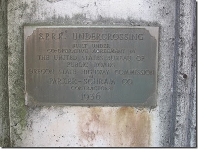 IMG_2740 S.P.R.R. Undercrossing Plaque in Oregon City, Oregon on August 19, 2006