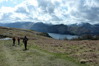 Walking along Walla Crag