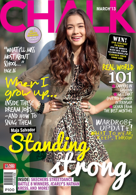 Maja Salvador on Chalk March 2013 cover