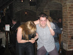 Joan and Una trying to rip my shirt off. I can't remember why they decided that might be a good idea.
